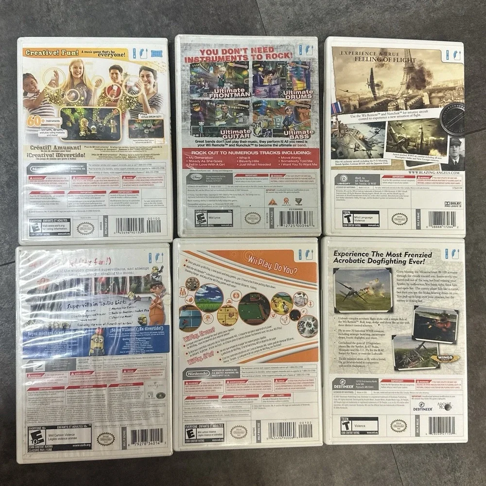 Nintendo‎ Wii Video Game Lot Of 6 Simulation Music Play Action